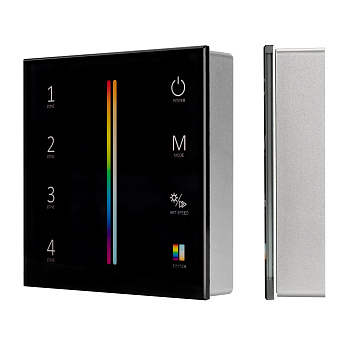 Arlight Панель Sens SMART-P55-MULTI Black (3V, 4 зоны, 2.4G) (IP20 Пластик, 5 лет) 028310