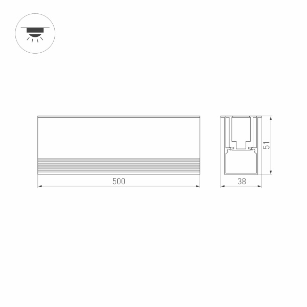Купить Arlight Светильник ART-LUMILINE-3351-500-12W Warm3000 (SL, 120 deg, 24V) (IP67 Металл, 3 года) 024946