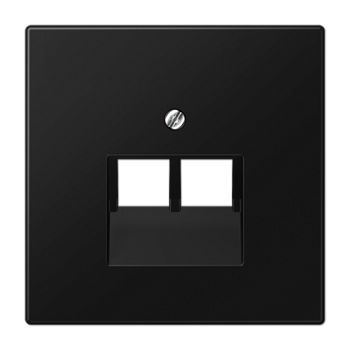 JUNG LS 990 Черный матовый Плата для двух модулей, фиксация винтом LS969-2UASWM