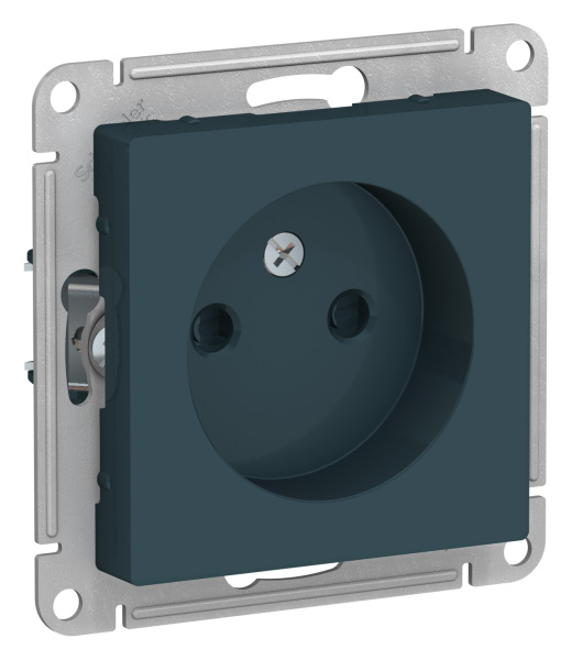 Купить Systeme Electric AtlasDesign Изумруд Розетка б/з со шторками, 16А, механизм
