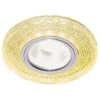 Ambrella Встраиваемый точечный светильник со светодиодной лентой S290 GD хром/топаз/MR16+3W(LED WHITE)