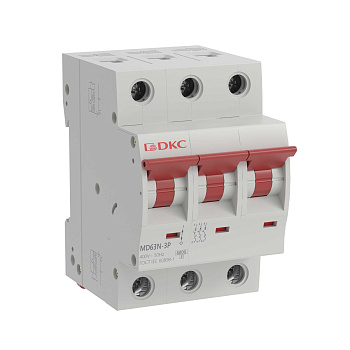 DKC YON max Автоматический выключатель модульный MD63N 3P 25A C 6kA MD63N-3PC25