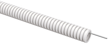 ELASTA Труба гофр. ПВХ d=20мм с зондом белая (100м) IEK