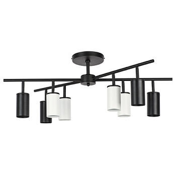 Lightstar LR728374364 Люстра RULLO 8х50W GU10 ЧЕРНЫЙ/БЕЛЫЙ (571728+214437-4+214436-4), шт