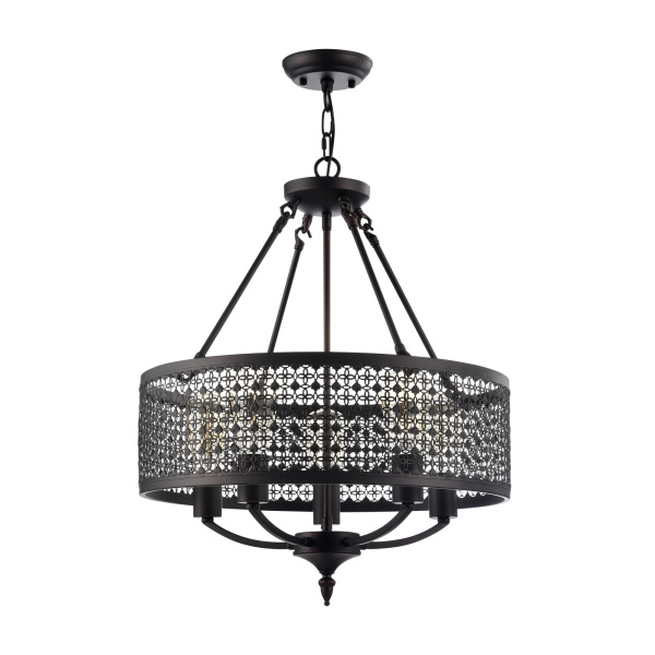 Купить Freya Loft Conte Коричневый Люстра E27 60W FR4166-PL-05C-BL