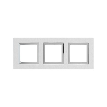 DKC Рамка из алюминия, "Avanti", серая, 3 поста (6 мод.)