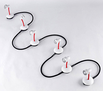 Lussole LOFT Металл/флекс Белый / красный Металл Светильник настенно-потолочный GU10 5,5W GRLSP-9818-06