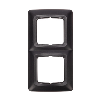 DEA Рамка 2-я горизонтальная Черный Металлик KRANZ KR-78-0346