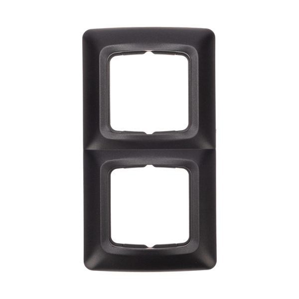 DEA Рамка 2-я горизонтальная Черный Металлик KRANZ KR-78-0346