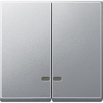 SE Merten SM Алюминий Клавиша 2-ая с подсветкой MTN3420-0460