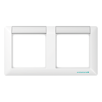 JUNG Рамка 2-кратная с полем для надписи белая ABAS5820NAWW