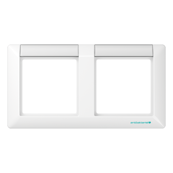 JUNG Рамка 2-кратная с полем для надписи белая ABAS5820NAWW
