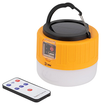 ЭРА Фонарь кемпинговый светодиодный KA-601 "Пегас" аккумуляторный, на солнечной батарее + дистанционный пульт