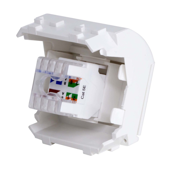 Купить DKC Ком.роз. RJ45 кат.5e, Brava, белая, 2мод