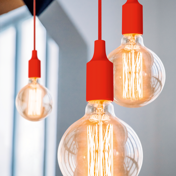 Купить Gauss Светильник подвесной Decor PL013 красный E27, 1 м, 1/40