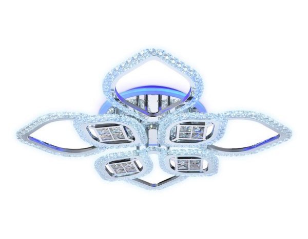 Купить Ambrella Потолочный светодиодный светильник с пультом FA283/4+4 CH хром 147W 750*750*120 (ПДУ РАДИО 2.4G)