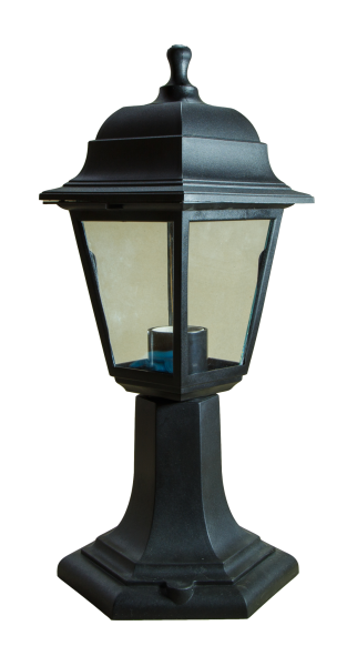 Italmac Светильник садово-парковый четырехгранный на стойке 60вт, Е27, черный, IP44, прозрачное стекло, корпус - полипропилен,  габариты 400*180 мм Nobile 60 04 02