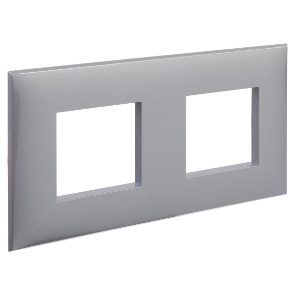 Купить DKC Рамка "Avanti", "Закаленная сталь", 2 поста (4 мод.)