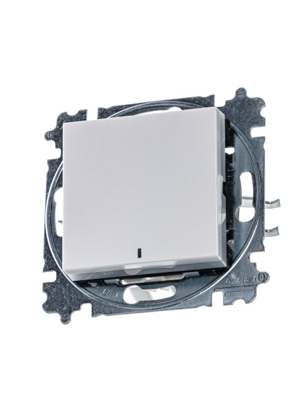 ABB EPJ Levit жемчуг / ледяной Переключатель 1-кл, с ориент, подсветкой 2CHH590646A6068