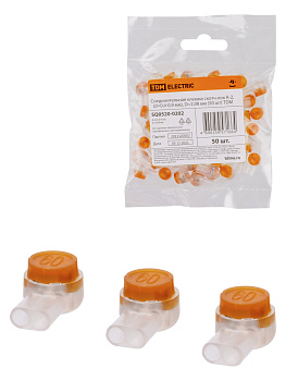 TDM Соединительная клемма скотч-лок К-2, (d=0,4-0,9 мм), D=2,08 мм (50 шт) SQ0520-0202