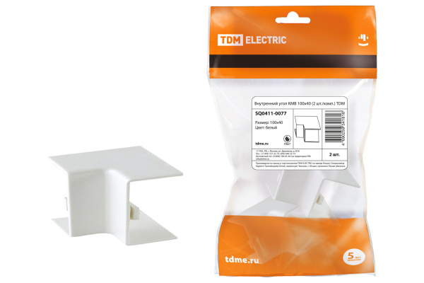 TDM Внутренний угол КМВ 100х40 (2 шт./комп.) SQ0411-0077