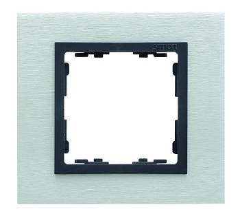 Simon 82 Nature Сталь матовая/Графит/Металл Рамка 4-ая 82847-31