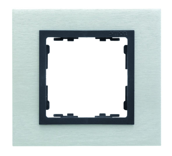 Simon 82 Nature Сталь матовая/Графит/Металл Рамка 4-ая 82847-31
