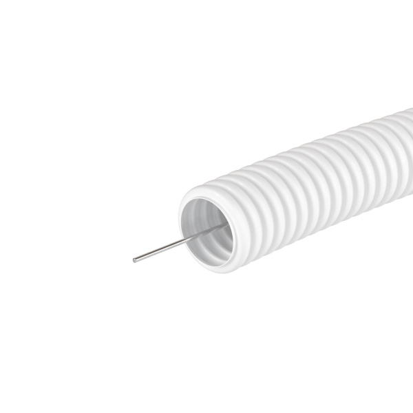 Купить DKC Труба ПЛЛ гибкая гофр. не содержит галогенов д.32мм, ПВ-0, с протяжкой,25м, цвет белый