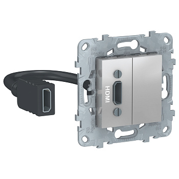 SE Unica New Алюминий Розетка HDMI NU543030