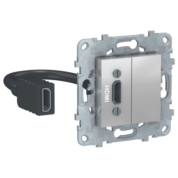 SE Unica New Алюминий Розетка HDMI NU543030