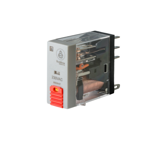 Systeme Electric Реле 12A 1CO 230VAC тест кнопка LED