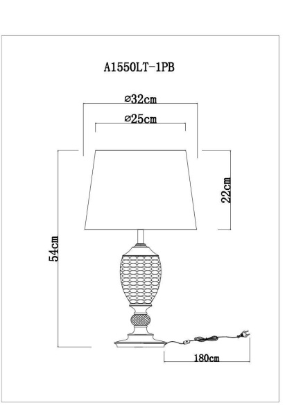 Купить Arte Lamp A1550LT-1PB Настольные лампы декоративные