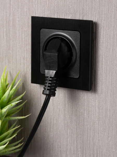 Купить EKF PROxima Стокгольм Черный Розетка с/з, о шторками, 16А