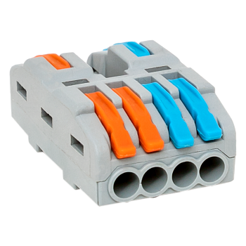 EKF Строительно-монтажная клемма СМК 222-424 разветвительная 4 выхода 0,08-4 мм2
