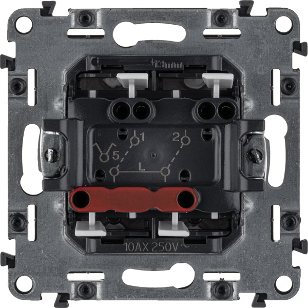 Купить Legrand Valena ALLURE DIY Алюм Выключатель 2-х клавишный 10А 250В 752905