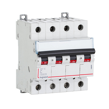 Legrand DX3-E Автоматический выключатель 4P 1А (С) 6000/6kA 407298