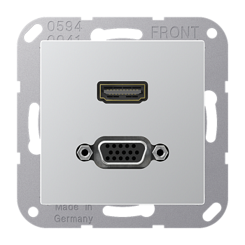 JUNG HDMI / VGA, алюминий MAA1173AL