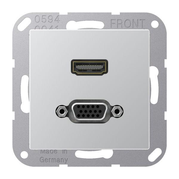 JUNG HDMI / VGA, алюминий MAA1173AL