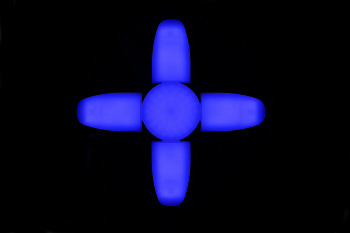 Horoz Electric 001-061-0040 40W Синий E27 160-250V Светодиодная лампа ЧЕТЫРЕХЛЕПЕСТКОВАЯ DAISY HRZ33002792