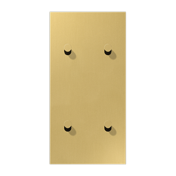 JUNG LS1912 Латунь классик Центральная плата, 2 поста, для вертикальной установки, тумблеры 2+2,конус; метал. исполнение ME12-25CK25