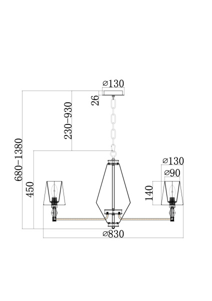 Купить Maytoni Modern Stein Хром Люстра MOD038PL-08CH