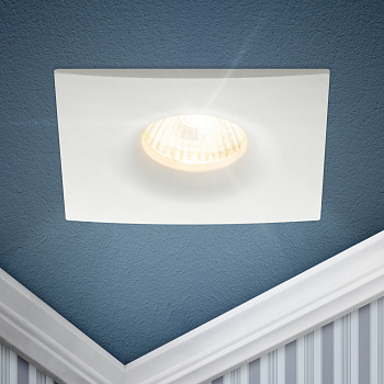 ЭРА Встраиваемый светильник алюминиевый KL104 WH MR16 GU5.3 белый