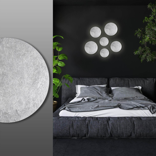 Купить Odeon Light 3562/9WL ODL18 169 серебр фольгирование Настенный светильник IP20 LED 3000K 9W 504Лм 220V LUNARIO