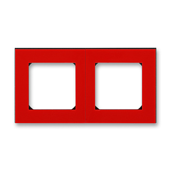ABB EPJ Levit красный / дымчатый чёрный Рамка 2 поста 2CHH015020A6065