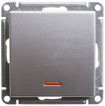 SE Wessen 59 Матовый хром Переключатель 1-клавишный с подсветкой 10АХ VS610-157-5-86