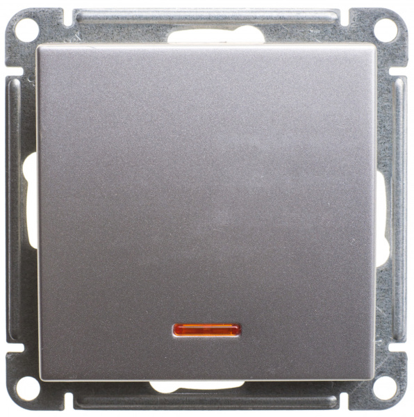 SE Wessen 59 Матовый хром Переключатель 1-клавишный с подсветкой 10АХ VS610-157-5-86