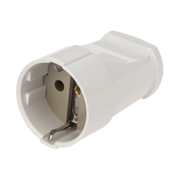 Розетка разборная Евро с з/к 16А белая Rexant 11-8528