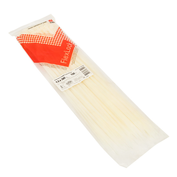 Купить EKF PROxima Хомут P6.6 стандартный (б), 4.8x380 (100шт) FlexLock