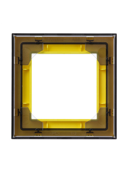 Купить ABB EPJ Levit жёлтый / дымчатый чёрный Рамка 1 пост 2CHH015010A6064