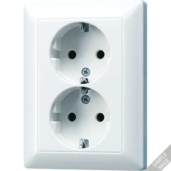 JUNG Белая Розетка штепсельная Schuko двойная 16A 250V, с защитой от детей AS5020KIUWW